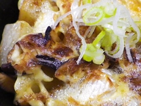 グリルパンで、じゃが椎茸マヨカマン焼き